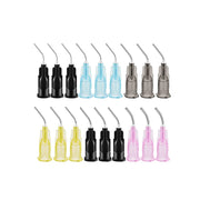 Dental disposable pre-bent needle tips multi-color 100pcs bag