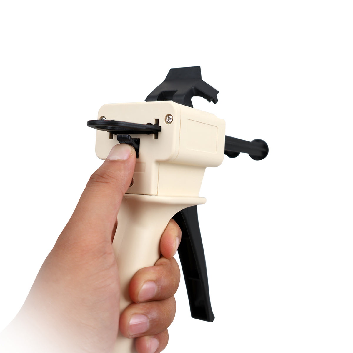 Dispense dual cure resin cement