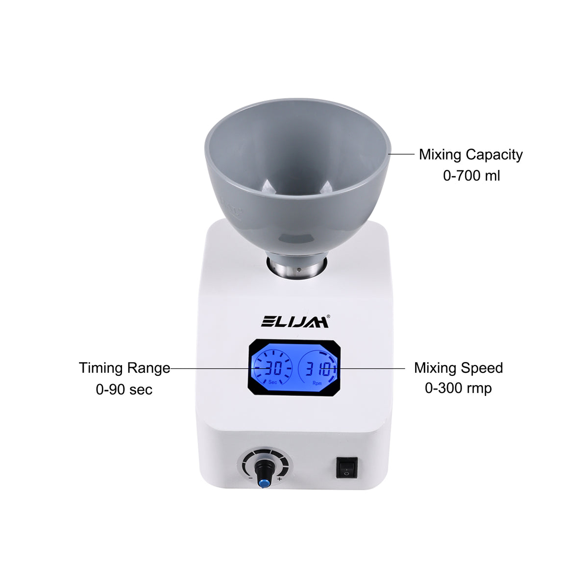 Install mixing bowl onto ELIJAH mixer main unit