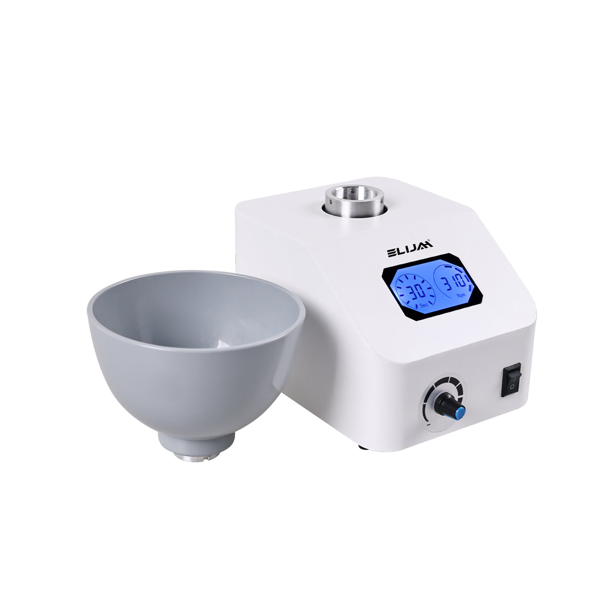 Stepless speed adjustment knob on machine side