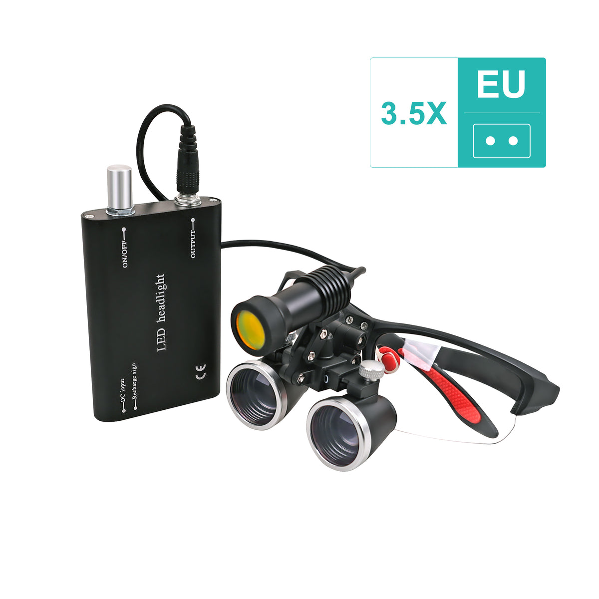 Dental loupes with LED headlight, alternative to Orascoptic loupes