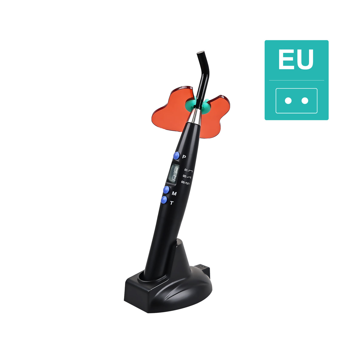 Orange eye‑protective shield accessory for dental 5s curing light