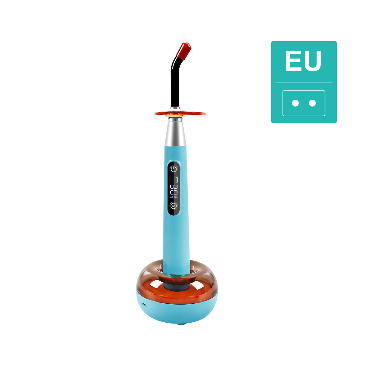 Wireless charging status of 2-in-1 5s curing light with caries detection function