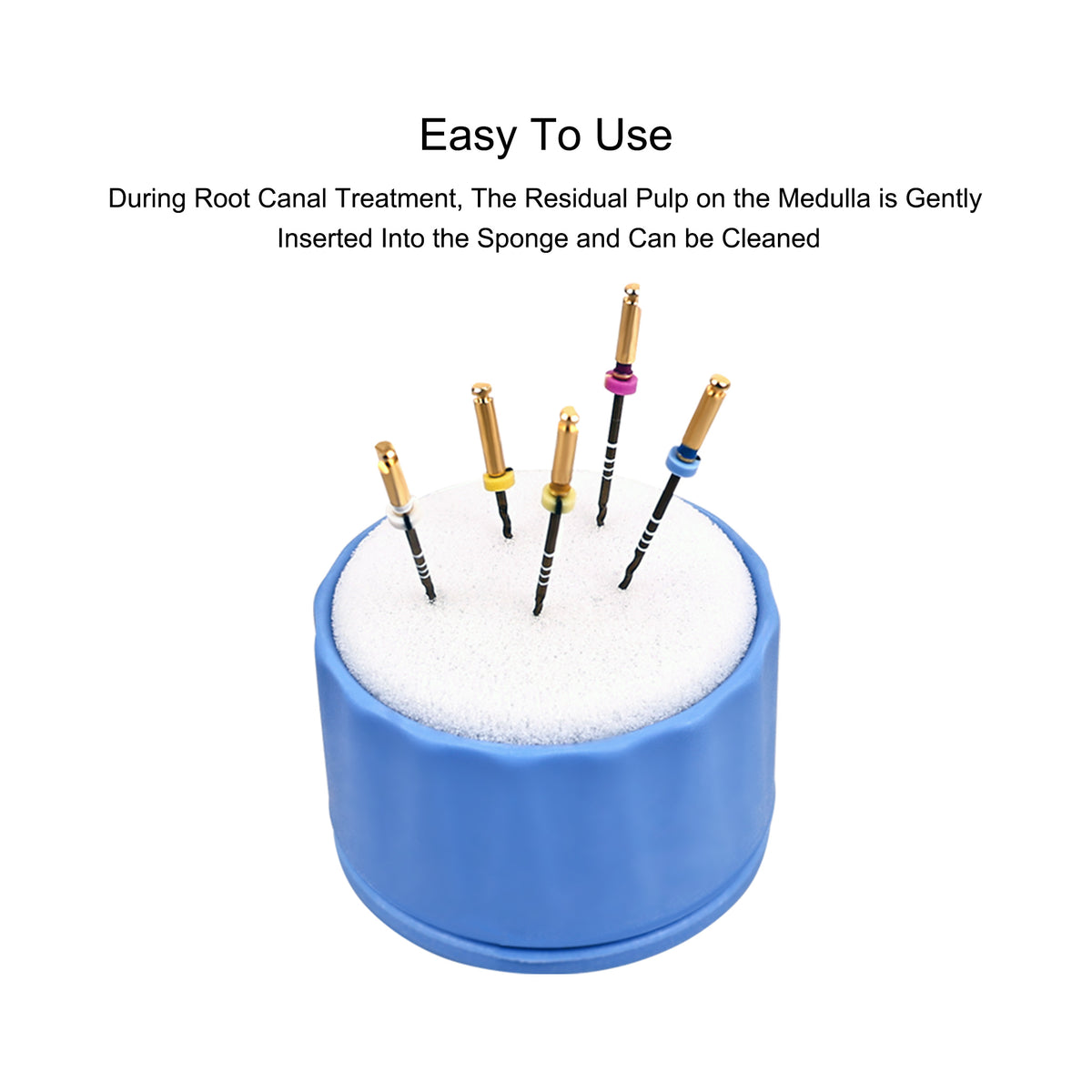 Endo file inserted into the sponge