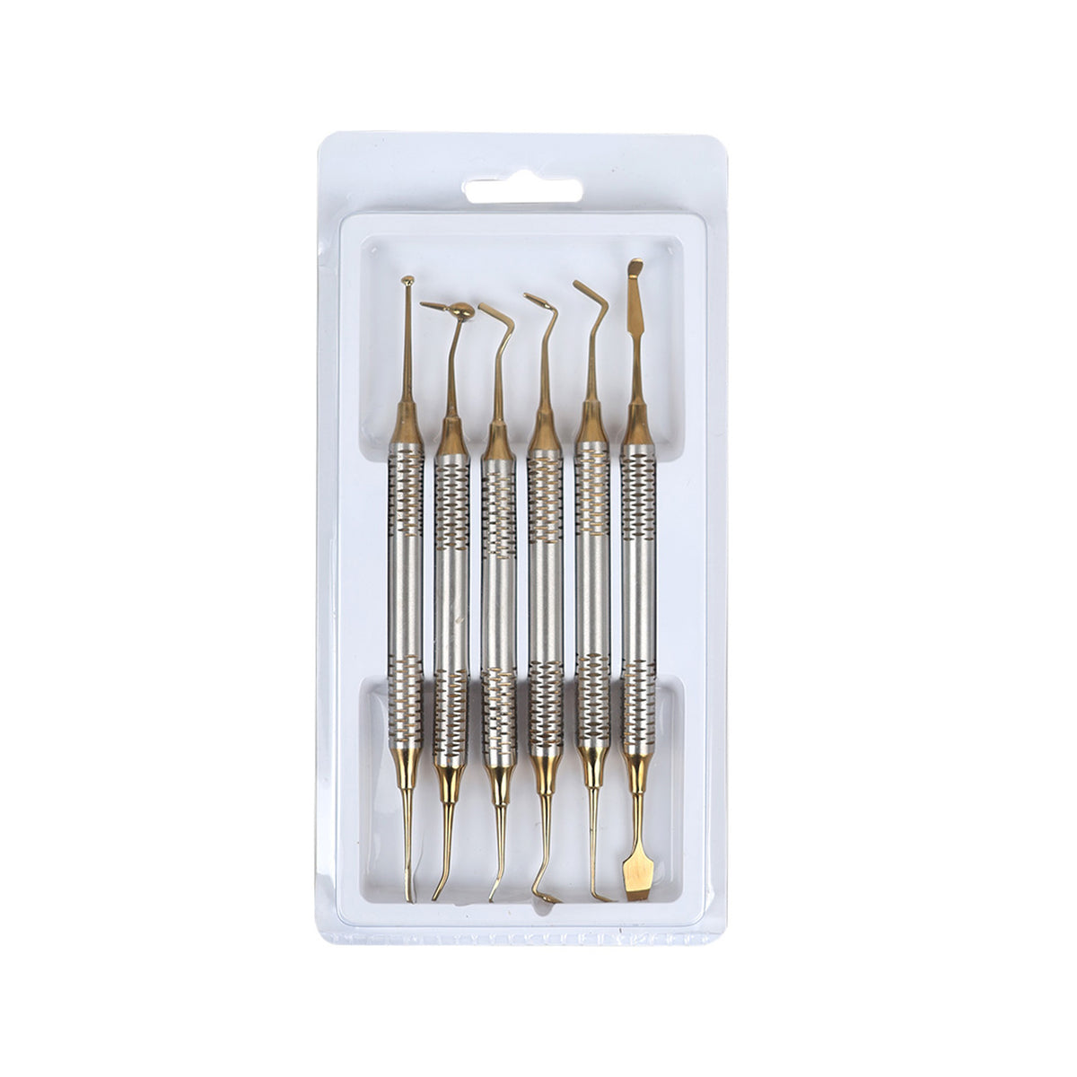 Filling instruments placed on dental tray