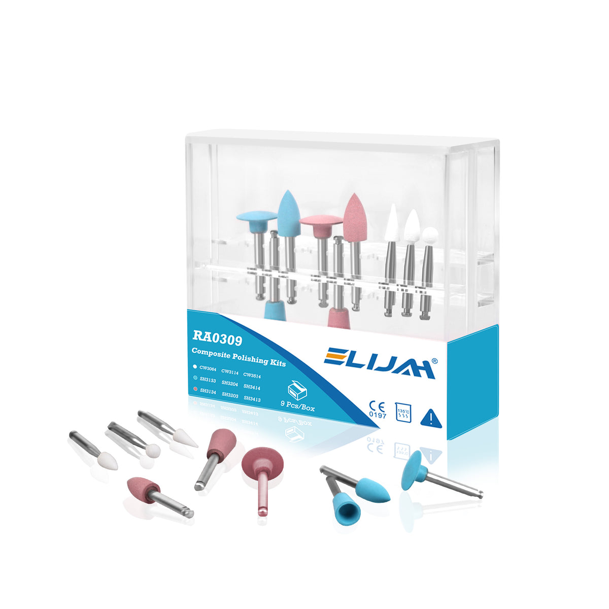 Front view of RA0309 polishing kit packaging box