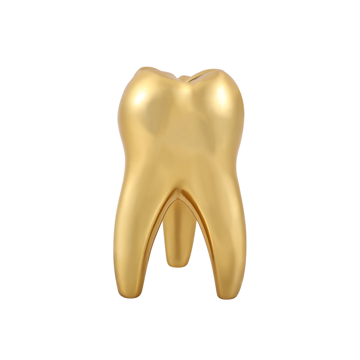Full set angle collage of gold tooth decorative model
