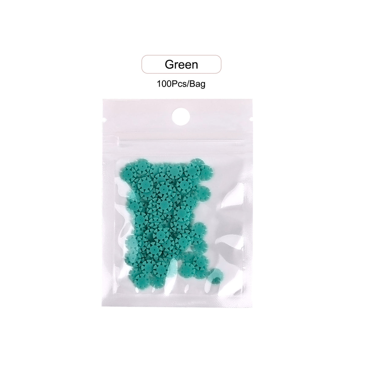 Green dental endo rubber stop pouch pack