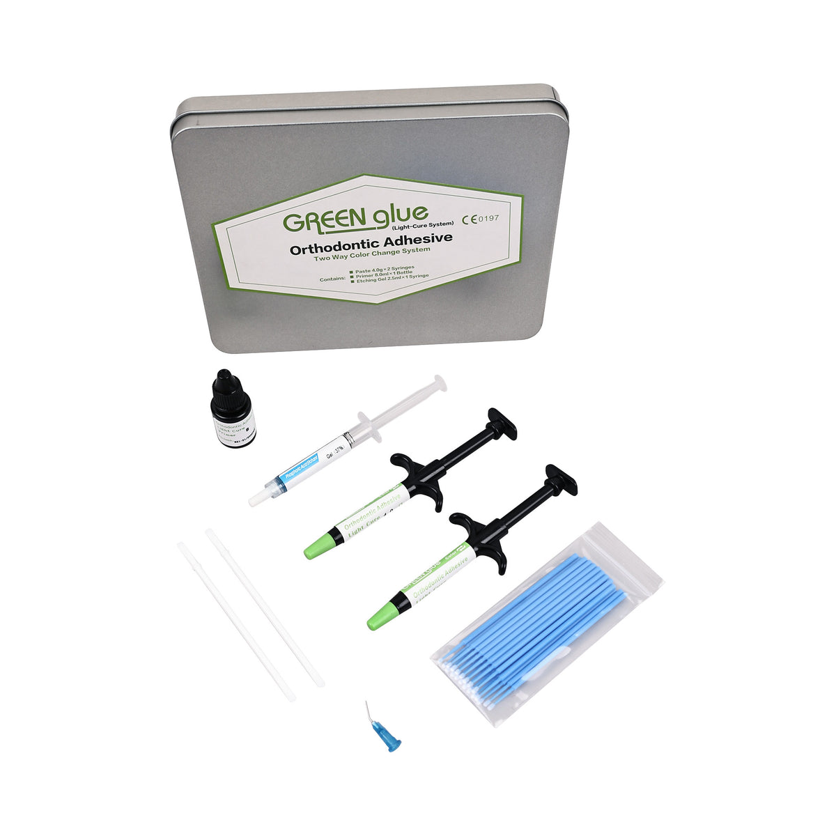 Green Glue metal storage box front view