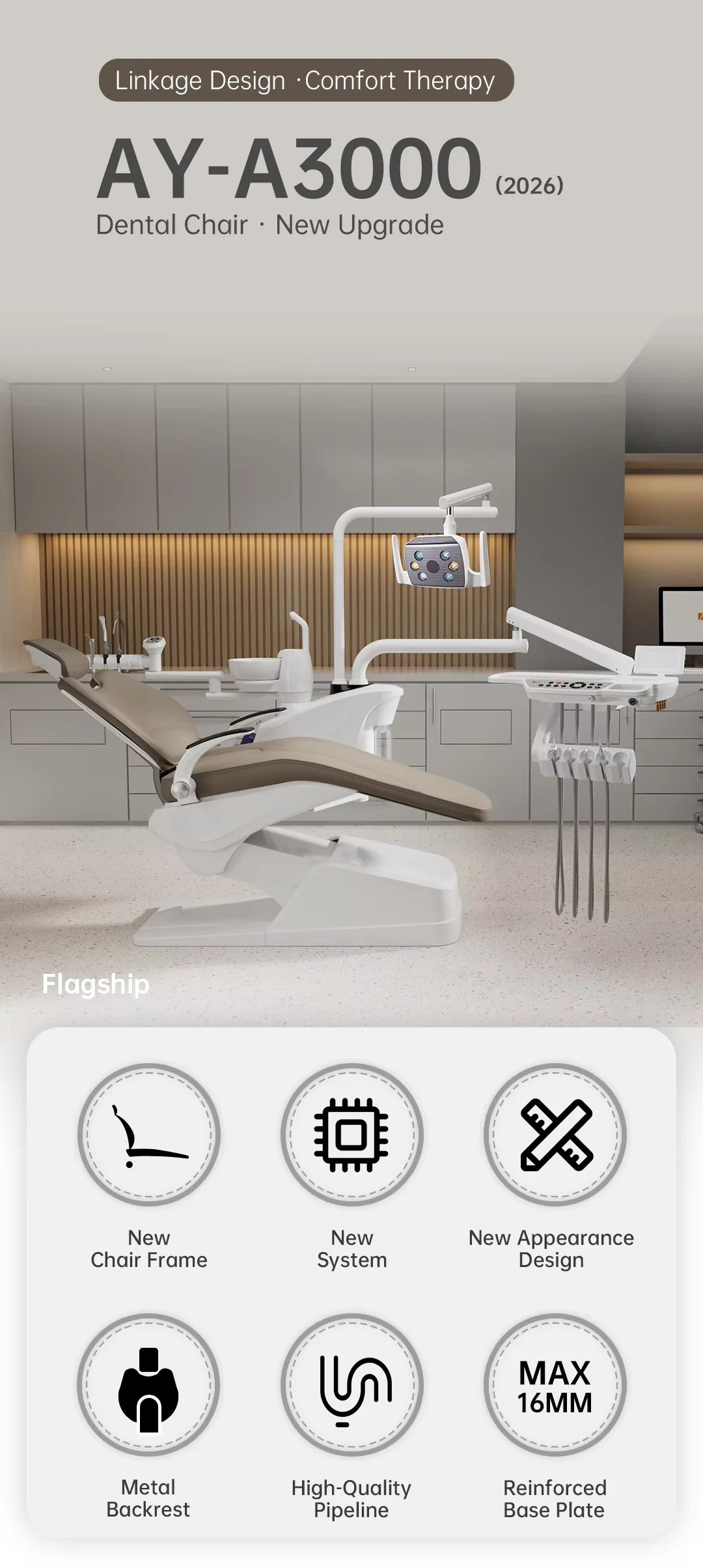 CYA023 Luxury Dental Chair Unit AY-A3000 - Denspay Dental - Complete Dental Chair Unit