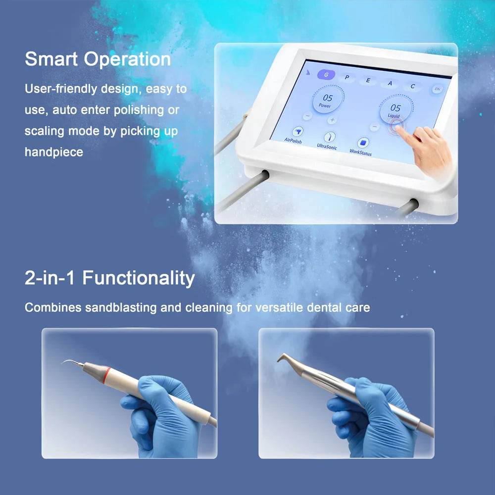 CYB101 Smart 2in1 Dental Piezo Scaler and Air Polisher - Denspay Dental - 2-in-1 Dental Scaler