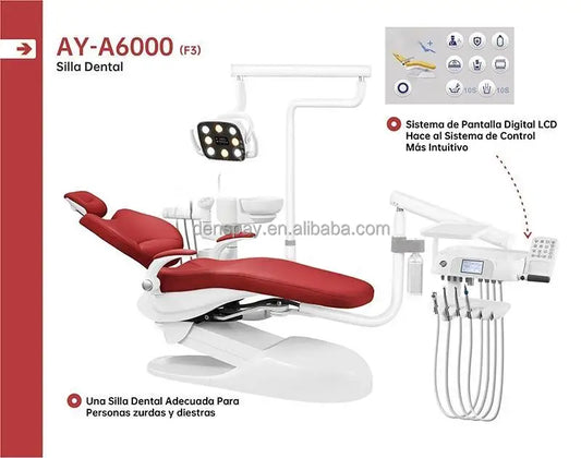 CYA025 Dental Chair Unit AY-A6000-F3 - Denspay Dental - Complete Dental Chair Unit
