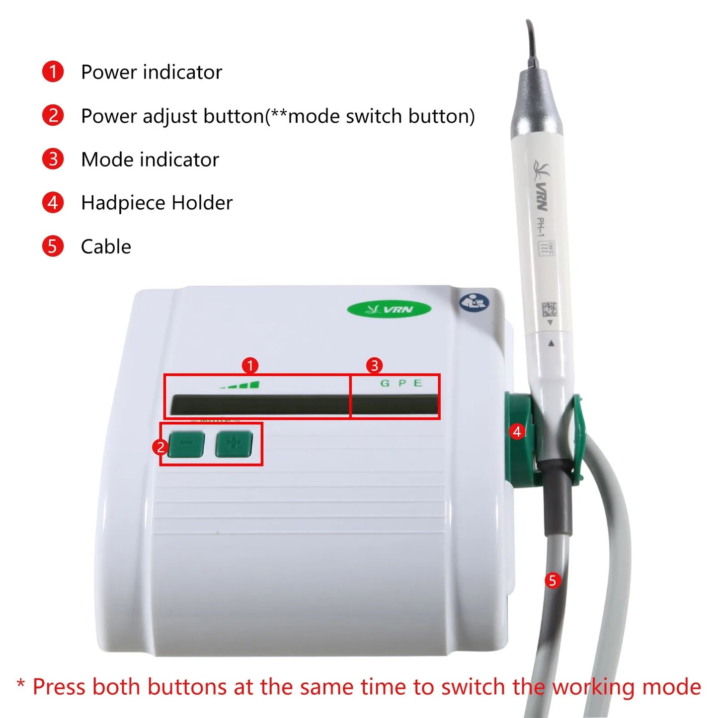 CYB053 VRN K08DL Dental Ultrasonic Piezo Scaler - Denspay Dental - Ultrasonic Scaler
