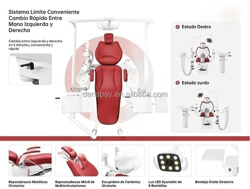 CYA025 Dental Chair Unit AY-A6000-F3 - Denspay Dental - Complete Dental Chair Unit