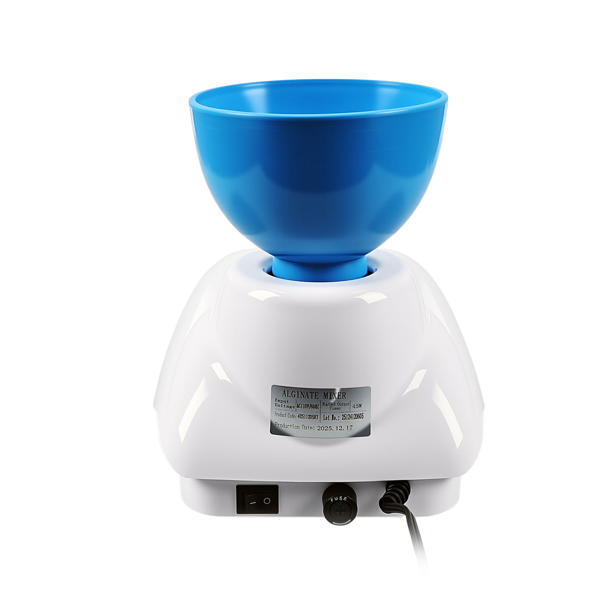 Rear view of HL-YMC I alginate mixer main body