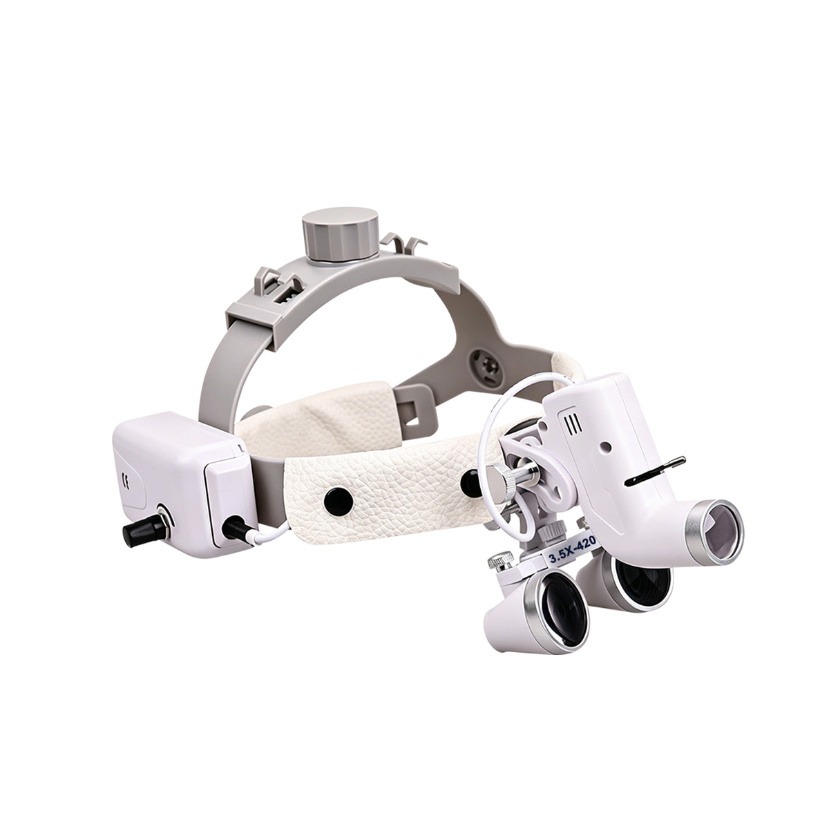 2.5X 3.5X headband dental loupes with 5W LED headlight white full set