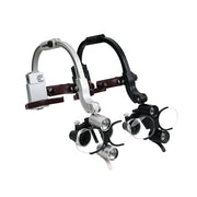 2.5X 3.5X headband dental loupes with 5W double LED headlight two color
