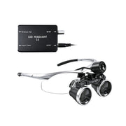3.5X 420mm spectacle dental loupes with LED headlight full set