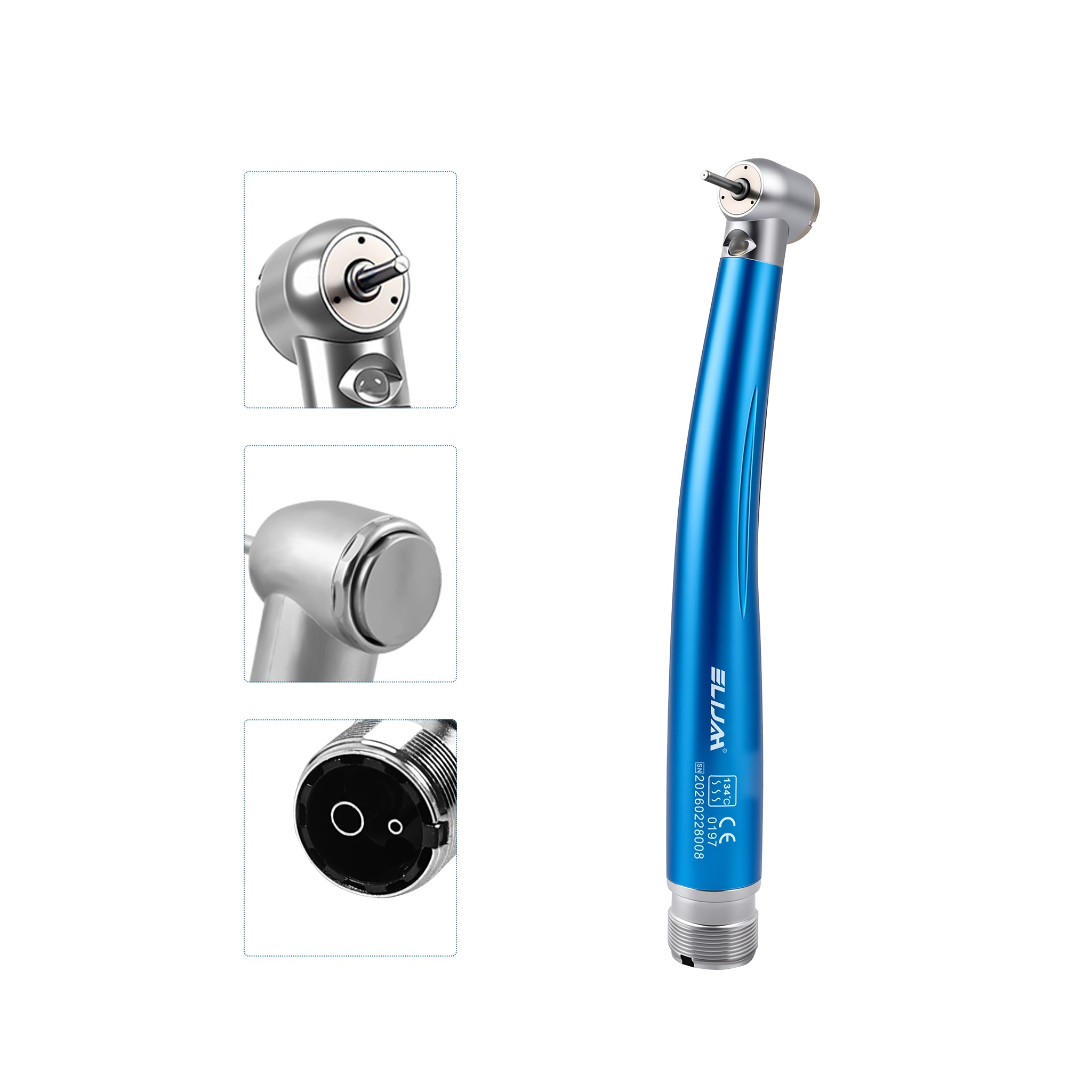 led colorful high speed handpiece 3 water spray front closeup photo