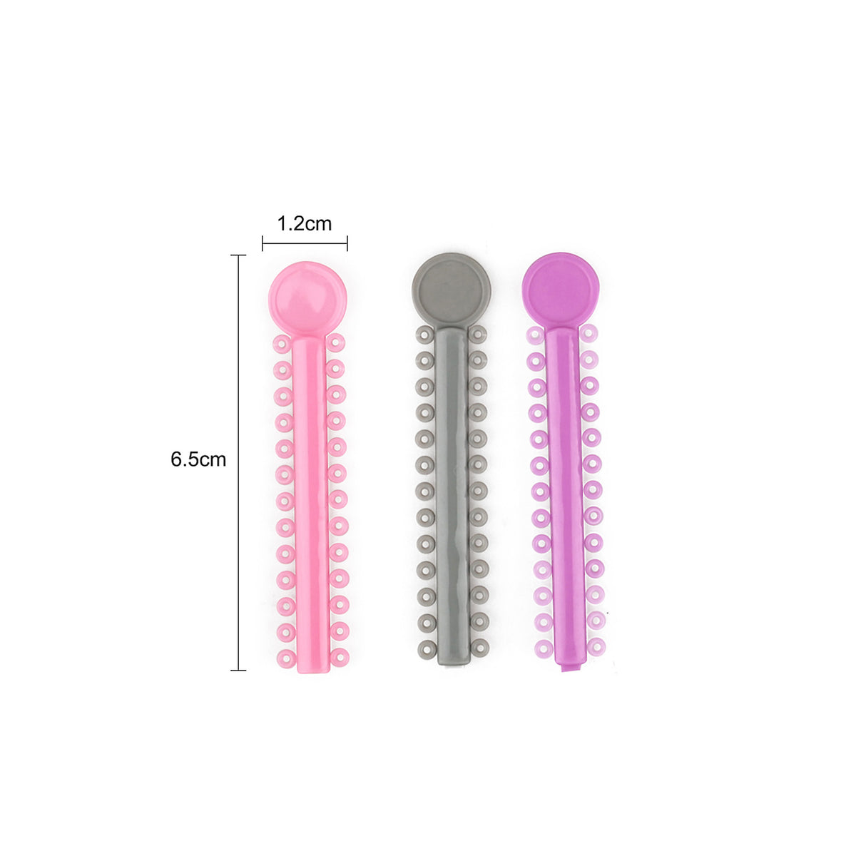 Single color stick of orthodontic elastic ligature ties