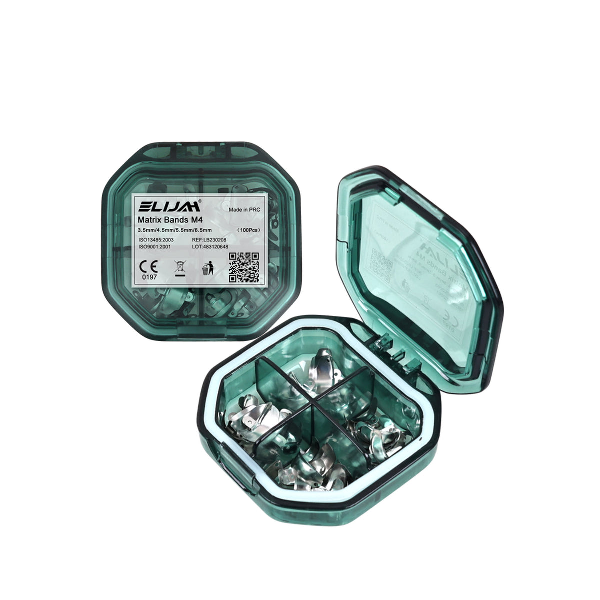 4-grid divider inside transparent storage case