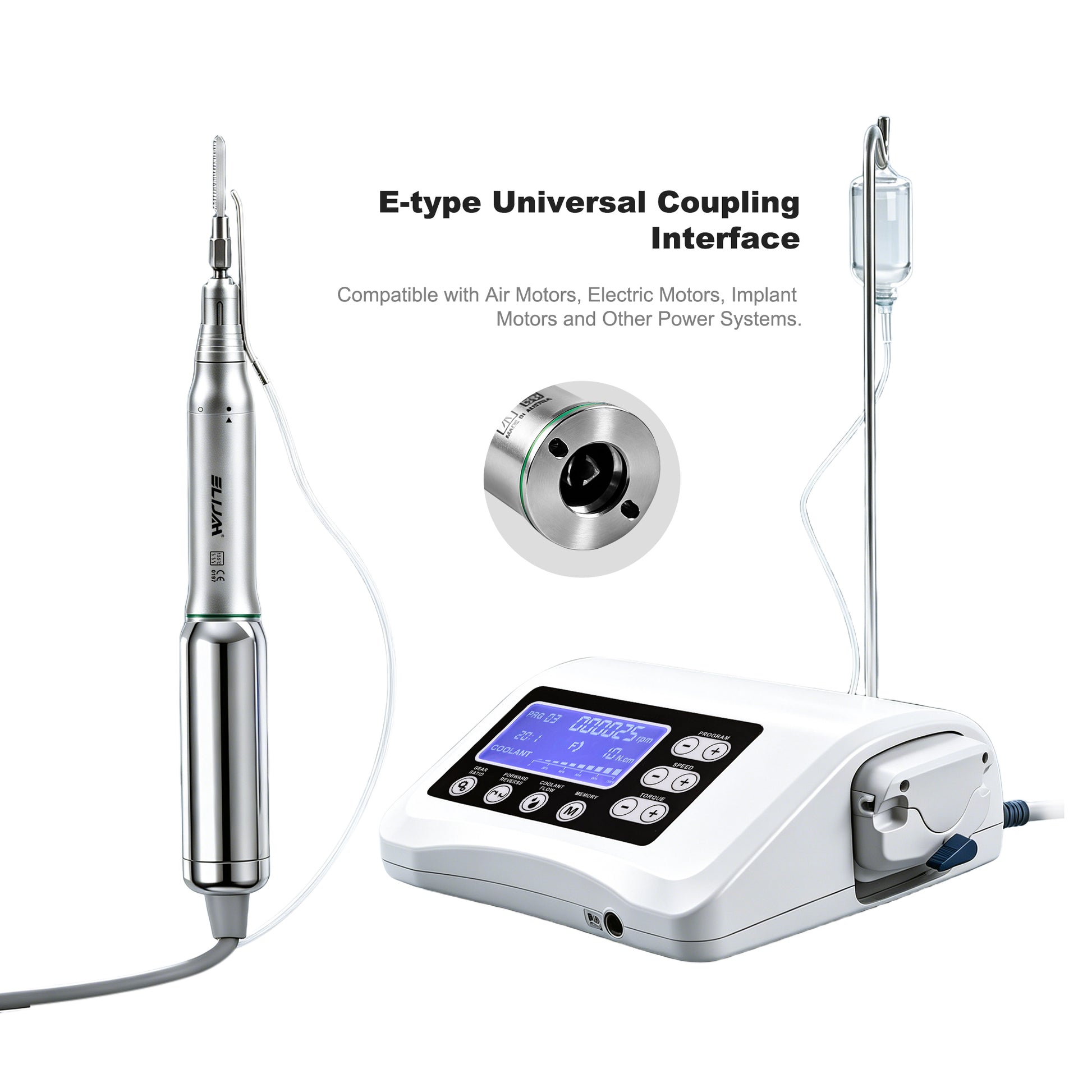 Medical Straight Handpiece Interface Close-up