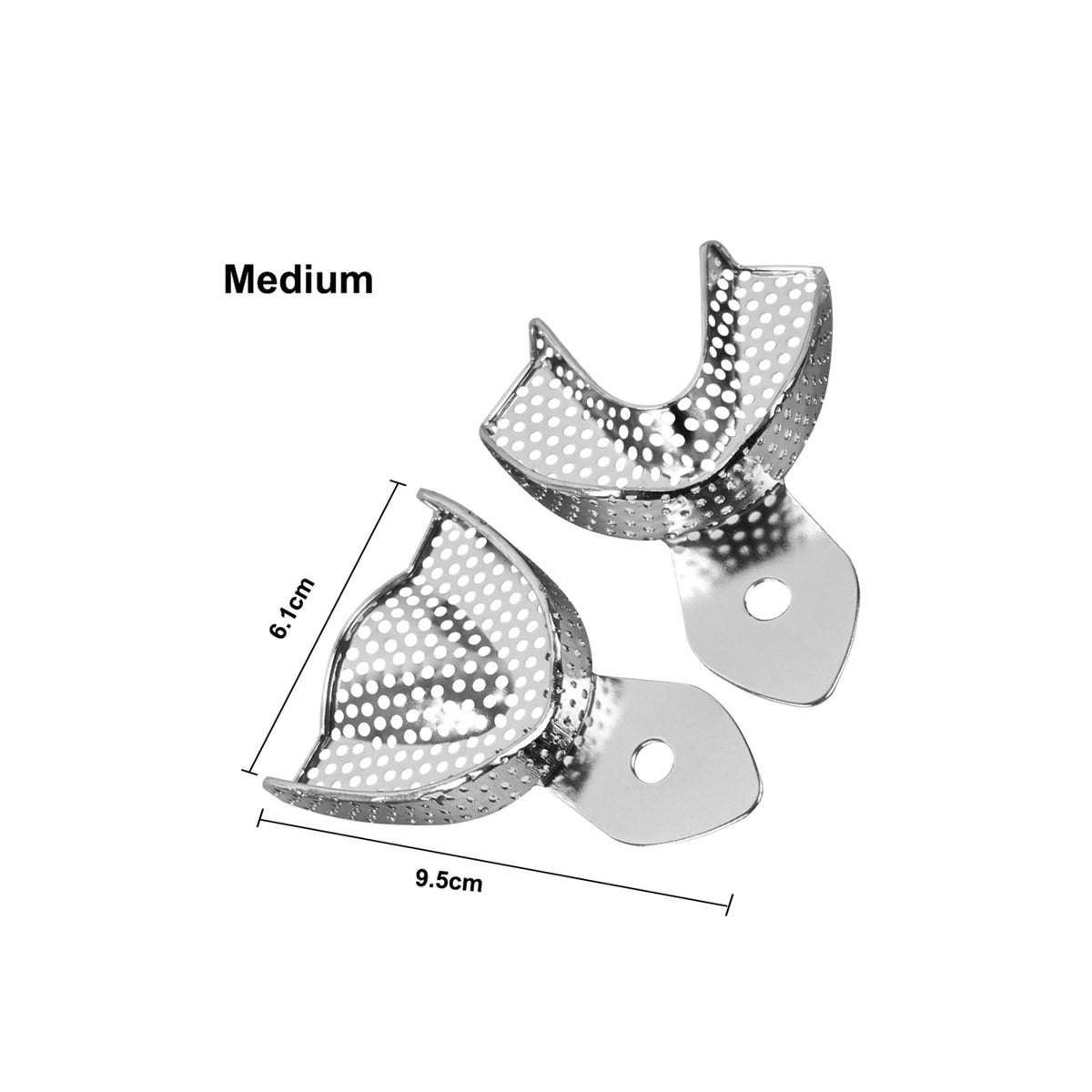 CYW019 Dental Perforated Stainless Steel Impression Trays, Reusable Metal Impression Trays