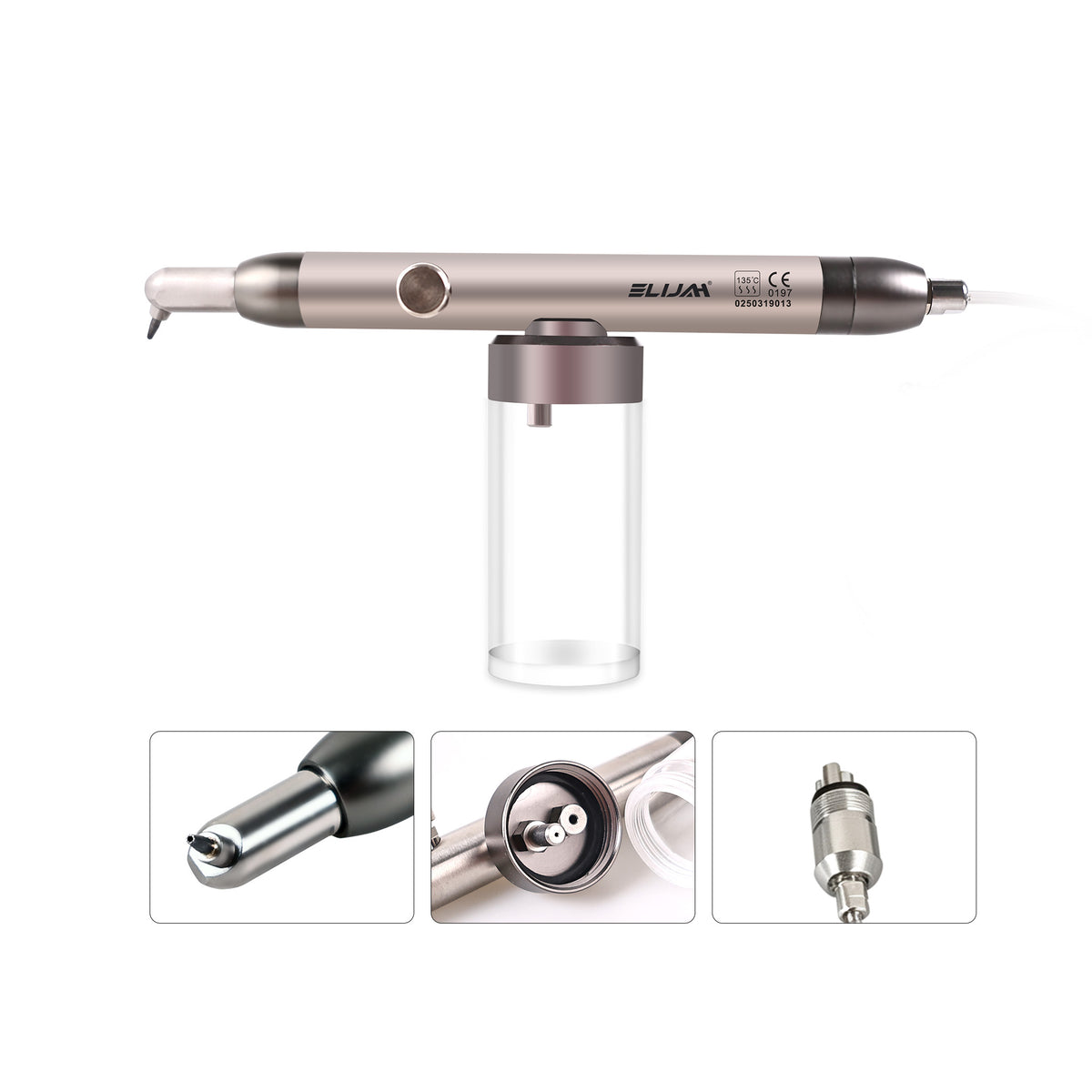 Multi-angle function collage of ELUH dental sandblasting gun