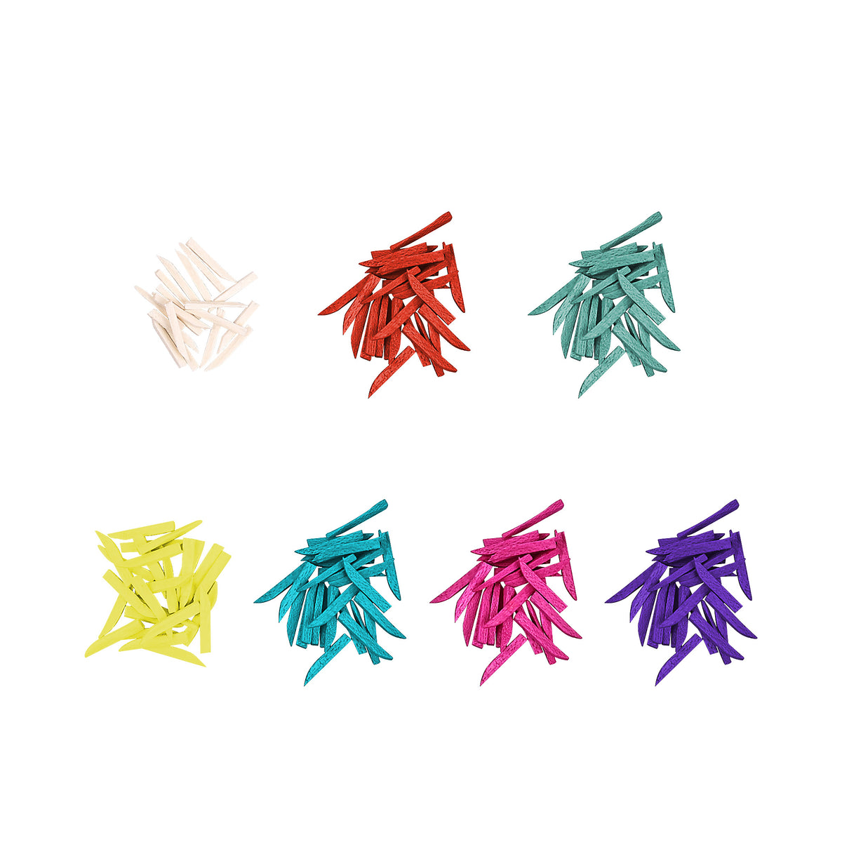 Multi-scene collage of dental wooden wedges