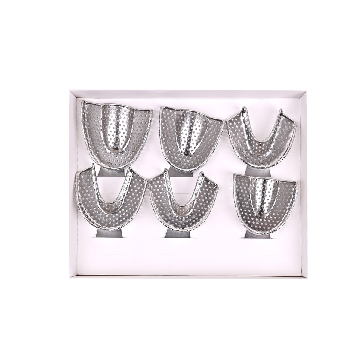 Multi-size function collage of stainless steel impression trays