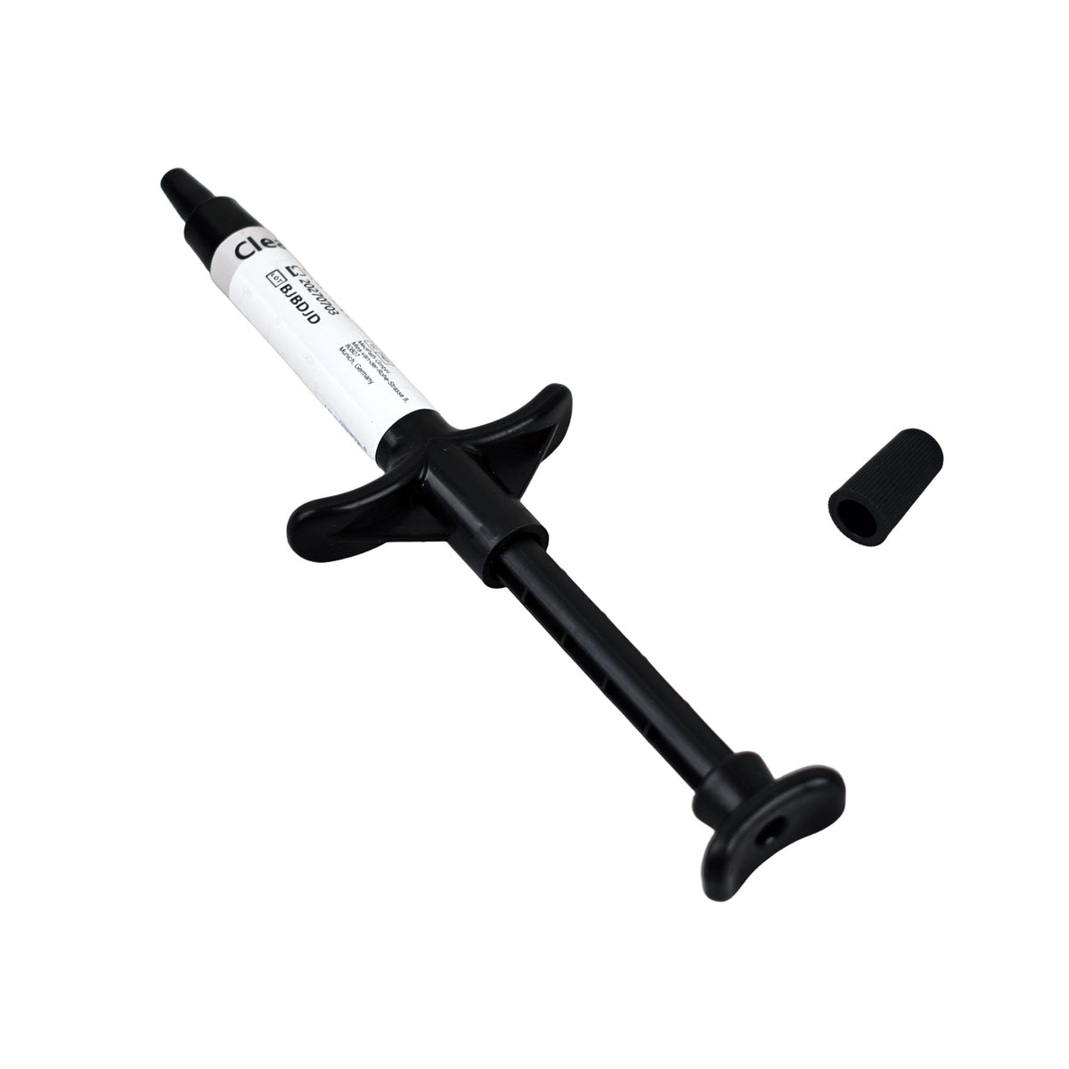 Orthobond clear bonding paste syringe close-up