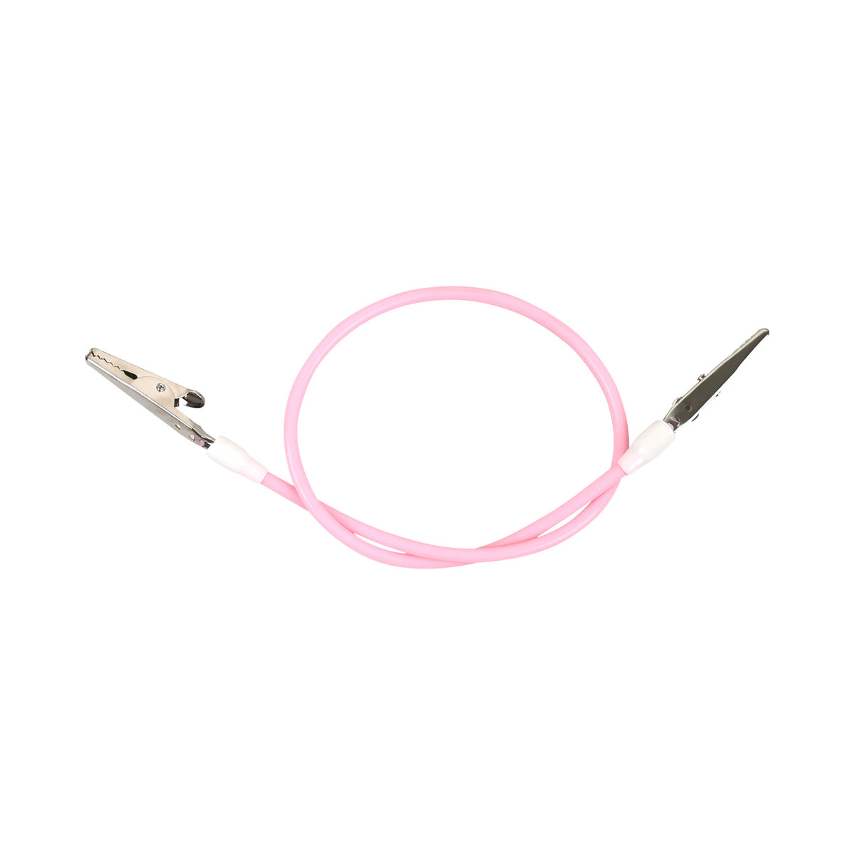 Pink dental silicone bib clip single