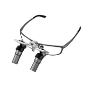 Prismatic dental binocular loupes with spectacle frame full product view