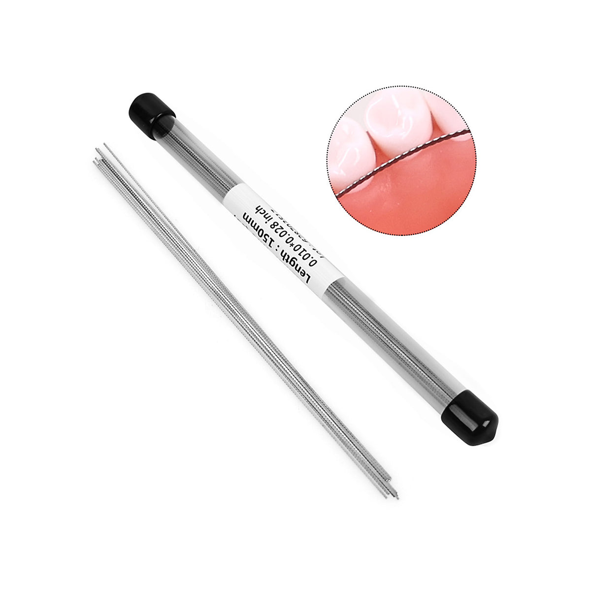 Retainer wire placed on dental lab workbench scene