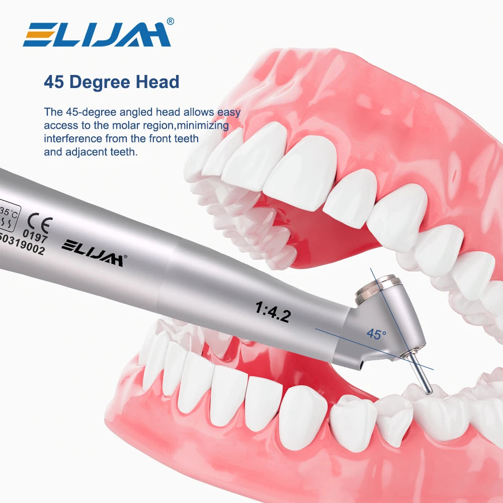 CYC247 Dental LED 1:4.2 Red Ring Contra Angle Handpiece