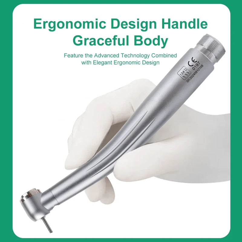 2/4 Holes Dental LED High Speed Handpiece Standard /Torque Head Three Water Spray E-generator Air Turbine Dentistry Tool