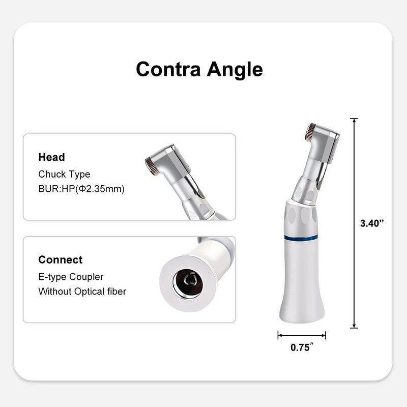 Dental Low Speed Handpiece FX Straight Handpiece 203C Contra Angle Fit for B2/M4 Air Turbine Dental Lab Equipment Polishing Tool