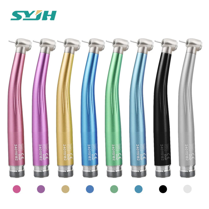 Colorful Push Button Dental High Speed Handpiece 2/4 Holes Standard Head Single Water Spray Air Turbine Dentistry Instrument