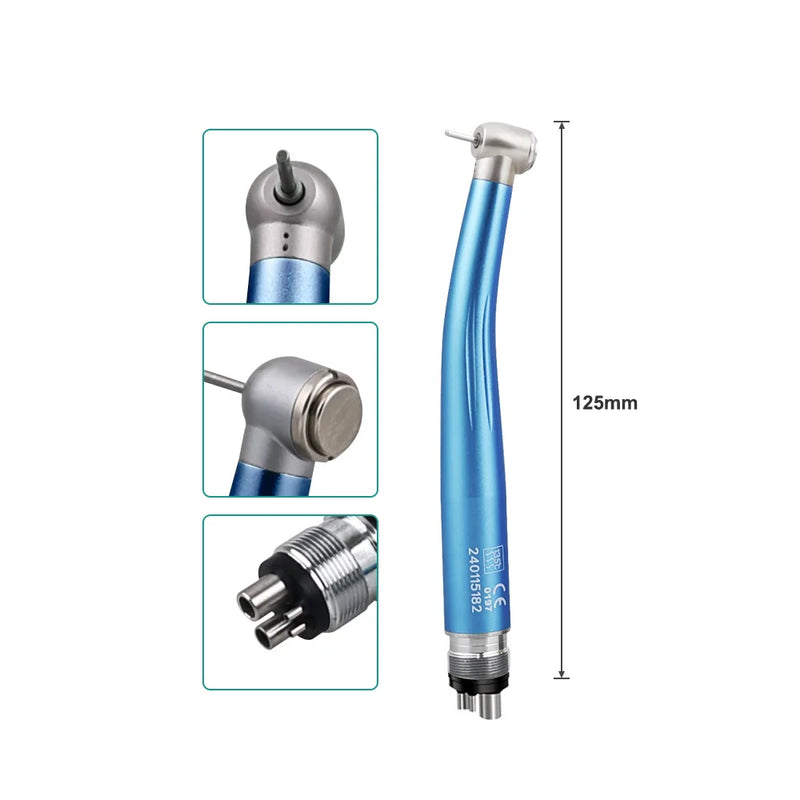 Colorful Push Button Dental High Speed Handpiece 2/4 Holes Standard Head Single Water Spray Air Turbine Dentistry Instrument