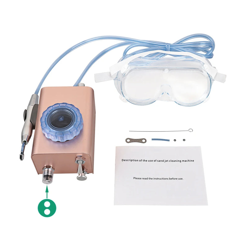 Dental Air Abrasion Sandblasting Scaler Dental Cleaning Sandblasting Scaler 2/4 Holes Polishing Unit Machine with Polisher Tools