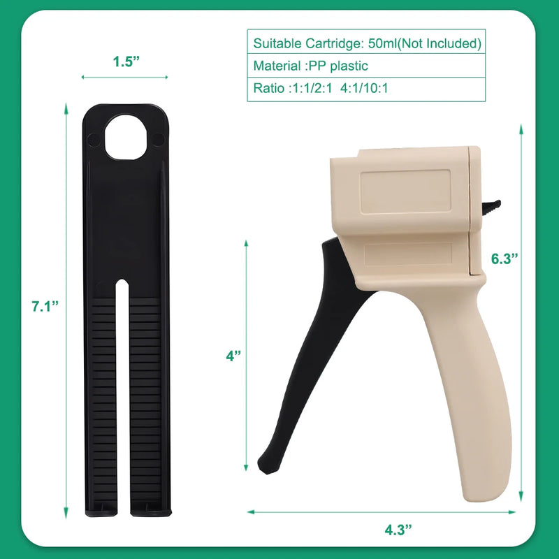 Dental Impression Mixing Dispensing Gun 1:1/1:2 Universal Dispenser Gun 1:4/1:10 Silicon Rubber Dispenser Gun Dentistry Tools