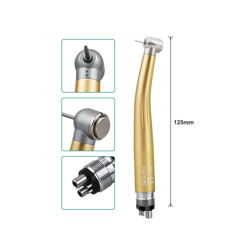 Colorful Push Button Dental High Speed Handpiece 2/4 Holes Standard Head Single Water Spray Air Turbine Dentistry Instrument