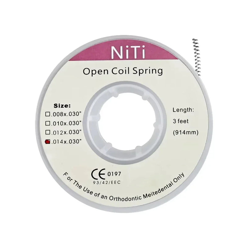 1 Roll Dental Orthodontic Niti Open Coil Spring 3 Feet/914 Dental 0.008 0.010 0.012 0.014 Orthodontic Brackets Braces Archwires