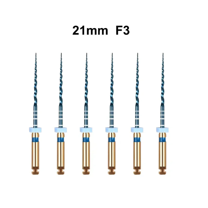6Pcs/box Dental 21/25mm Sx-F3 Niti Super Blue Rotary Heat Activated Endodontic Canal Root Files Engine Use Files Dentistry Tools