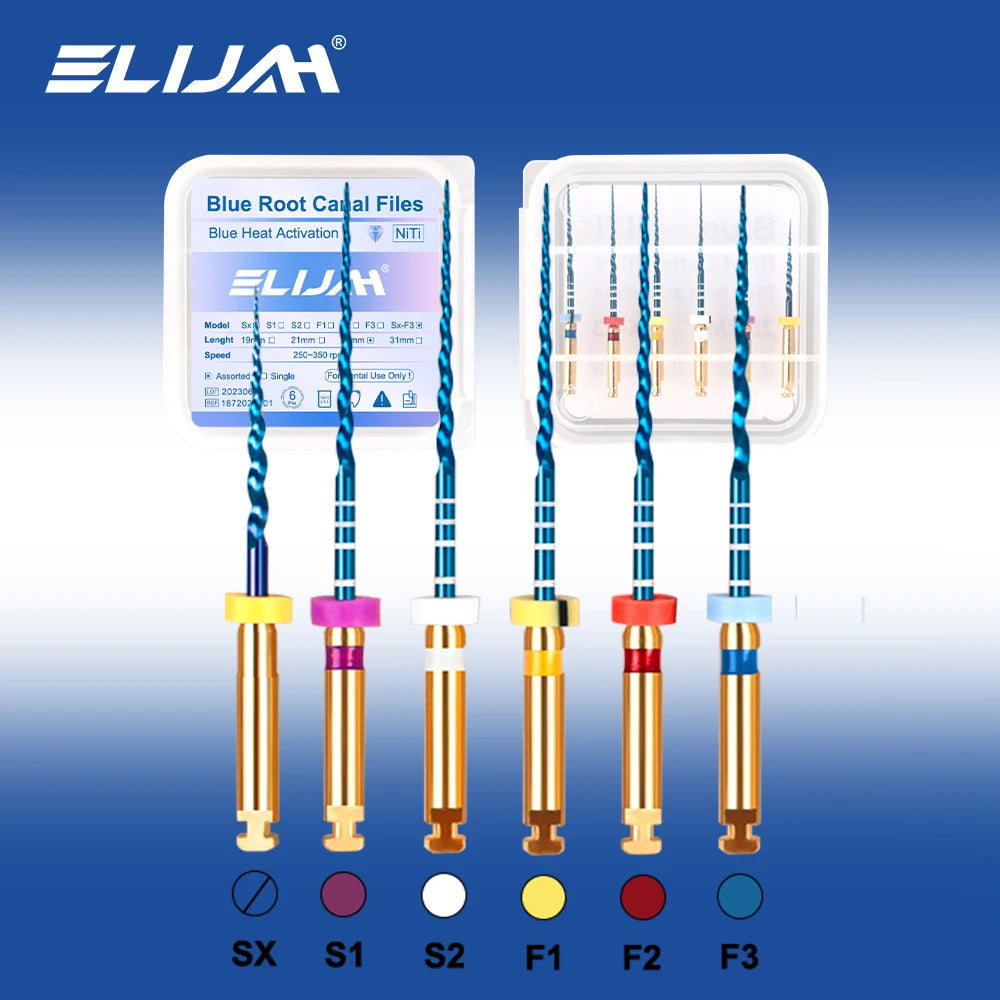 CYF204 NITI Blue Rotary Heat Activated Endodontic Files - Denspay Dental - Self-Adjusting Motor Files