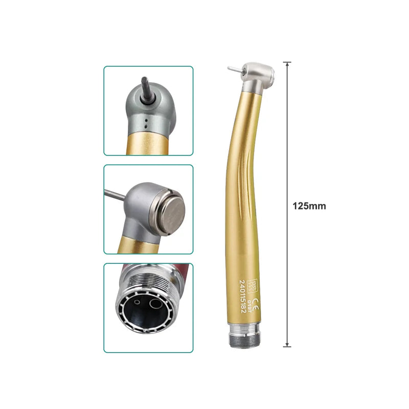 Colorful Push Button Dental High Speed Handpiece 2/4 Holes Standard Head Single Water Spray Air Turbine Dentistry Instrument