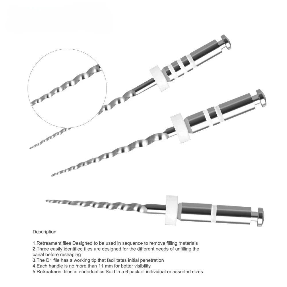 CYF211 Dental Retreatment Engine Root Canal NiTi File - Denspay Dental - D-Files