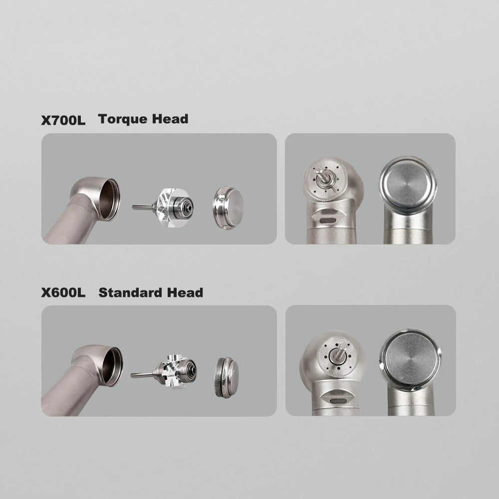 Dental High Speed Handpiece X600L/X700L Fiber Optic Air Turbine 6 Holes Quick Coupler Ceramic Bearing Hnadpiece Dentistry Tools - Denspay Dental - High Speed Handpiece