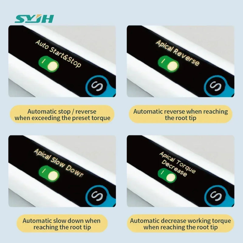 Dental Cordless Endo Motor with Built-in Apex Locator Endo Motor with16:1 Mini Head Contra Angle Dentistry Therapy Equipment