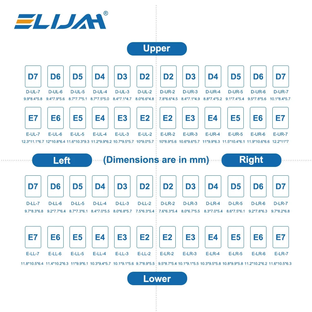 CYW839 10Pcs Dental Metal Crown 48 Sizes - Denspay Dental - Dental Crown